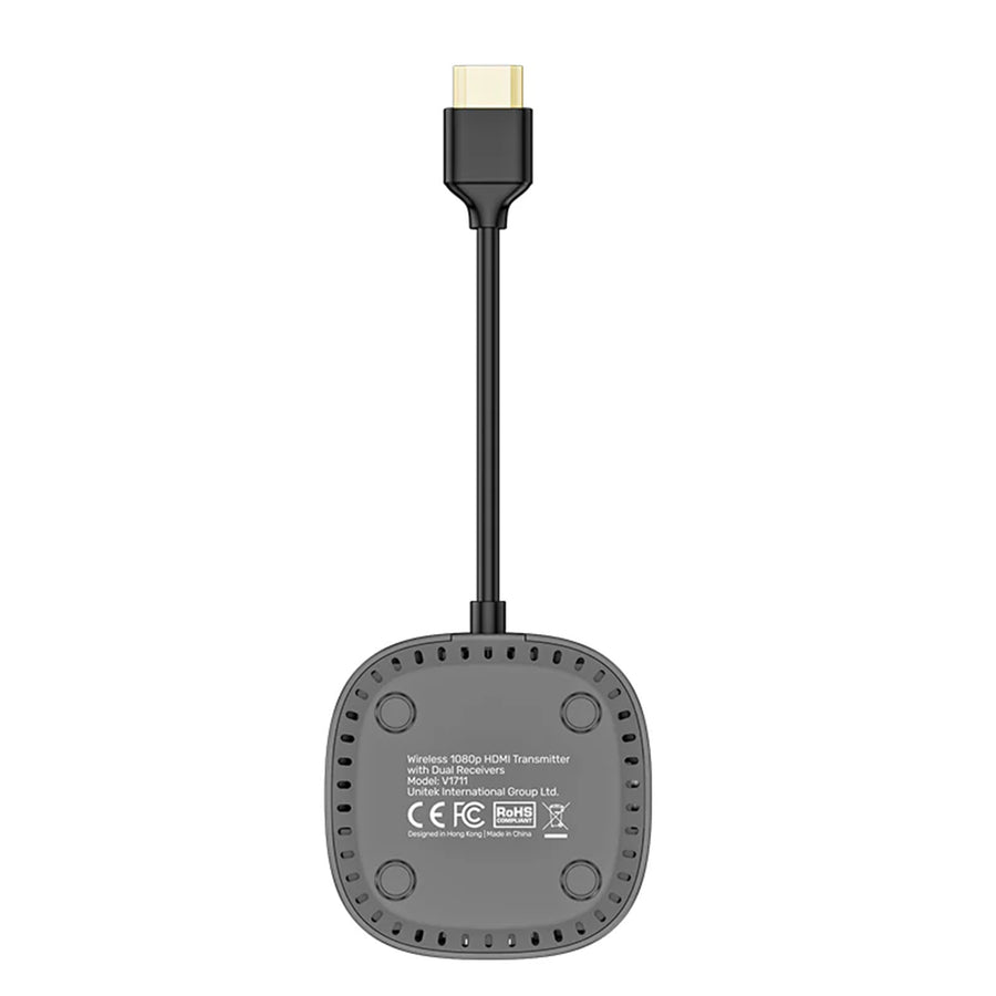 Unitek V1711A - Wireless 1080p HDMI Transmitter with 2x Receivers Supports Dual Screen Mirroring