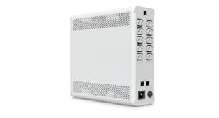 Ubiquiti UniFi UPS Tower, UniFi managed 1kVA uninterruptible power supply with 5 backup outlets 5 surge outlets and hot swappable battery, 108Wh, half load (300W) runtime of 7 minutes