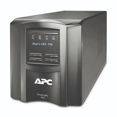 APC SMART UPS(SMT) 750VA, IEC(6), USB, SERIAL, SMART SLOT, LCD,TWR, SMART CONNECT-3Y WTY