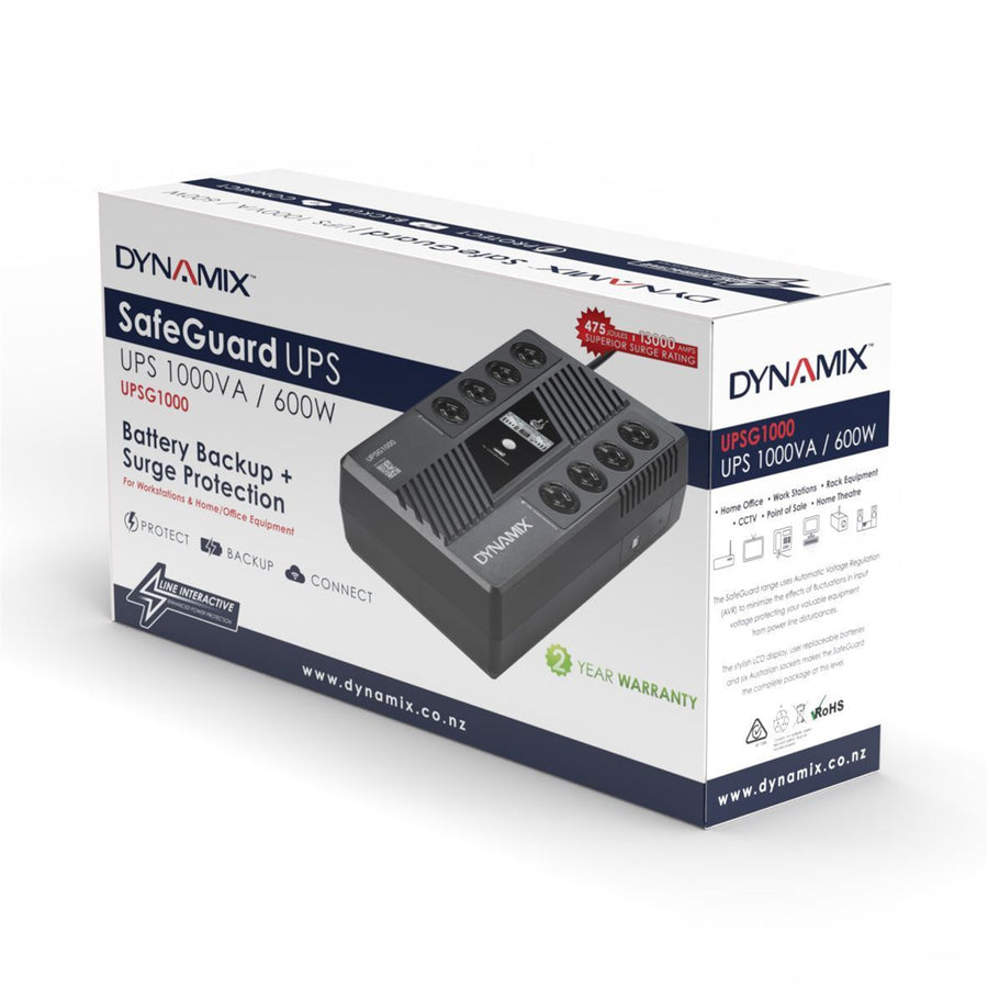 DYNAMIX UPSG1000 - SafeGuard 1000VA/600W Line Interactive UPS