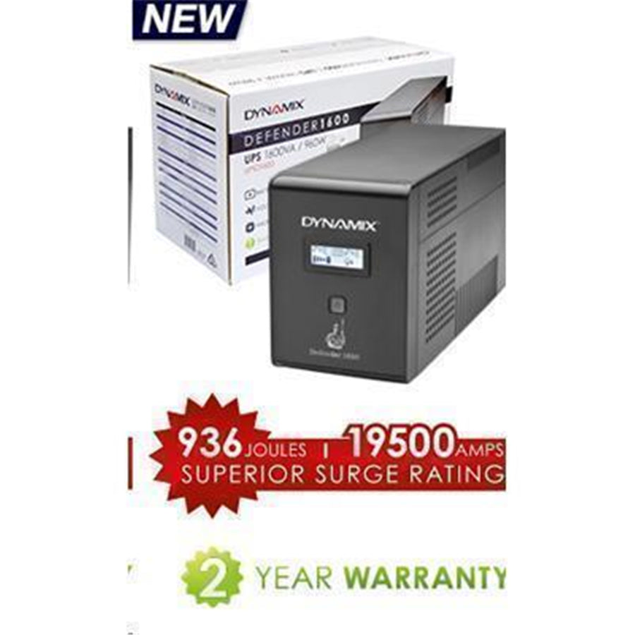 DYNAMIX UPSD1600 - Defender 1600VA (960W) Line Interactive UPS