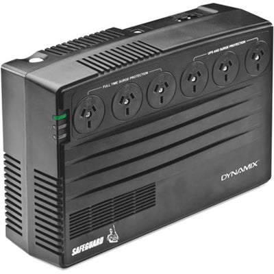 Dynamix UPSG750 SafeGuard 750VA (450W) Line Interactive UPS, 3xNZ Power Sockets with Surge + Battery Backup, 3xNZ Power Sockets with Surge 936J, Fax / Modem / LAN Protection Ports, Netguard Software, 2 Year Warranty