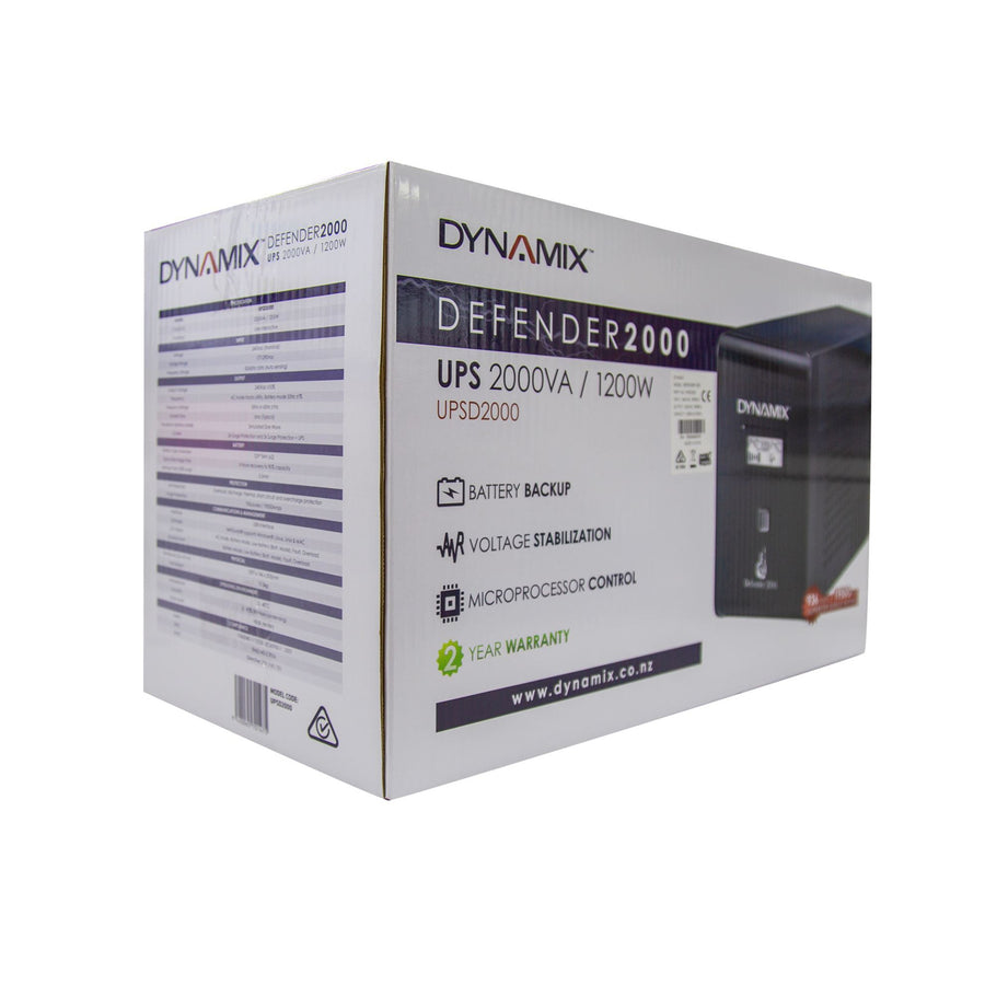 DYNAMIX UPSD2000 - Defender 2000VA(1200W) Line Interactive UPS
