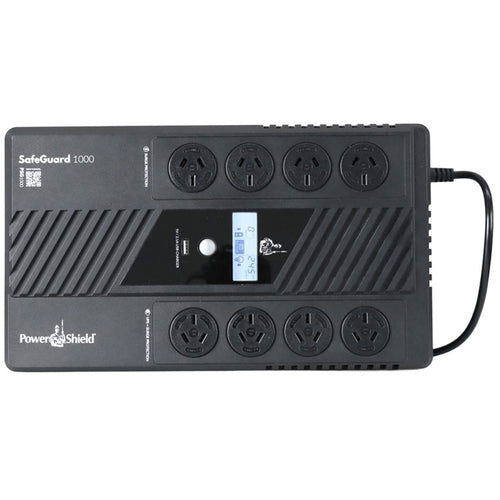 POWERSHIELD PSG1000 - SafeGuard 1000VA (600W) Line Interactive USV mit 4 x NZ Batterie-Backup- und Überspannungsschutzsteckdosen