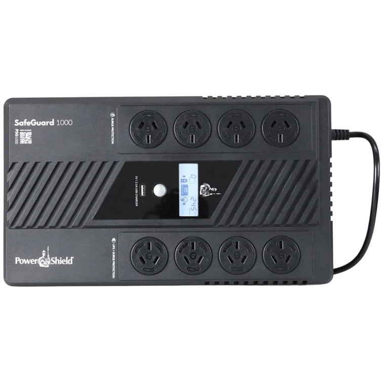 POWERSHIELD PSG1000 - SafeGuard 1000VA (600W) Line Interactive UPS 4 x NZ Battery Back Up & Surge Out