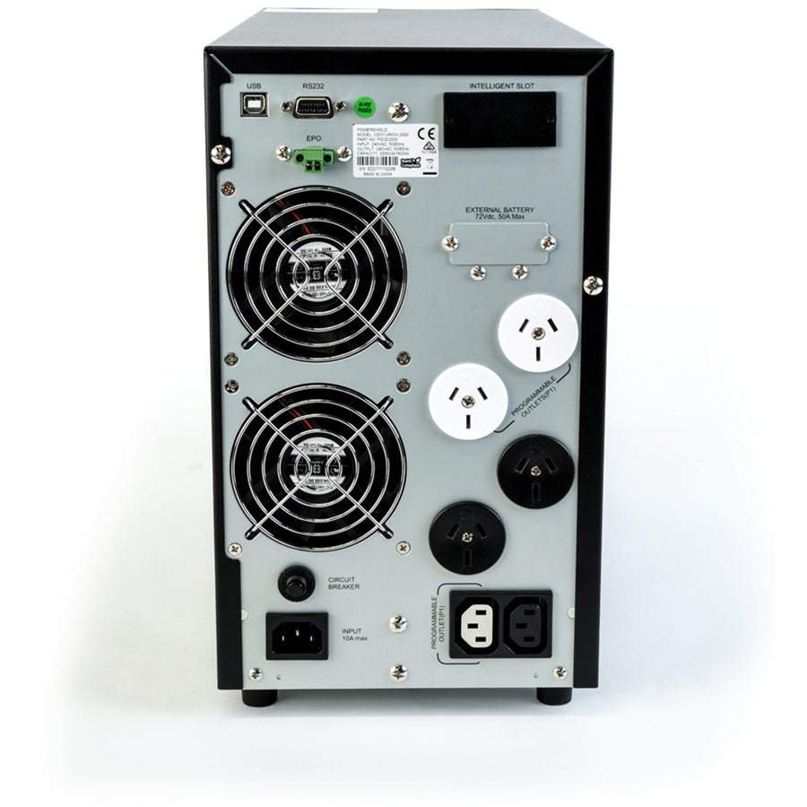 POWERSHIELD Centurion Tower 2000VA/ 1800W Double Conversion True Online 4x NZ Outlets + 2x IEC