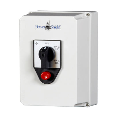 PSMBSW10K - POWERSHIELD Wall Mount Maintenance Bypass Switch 6kVA/10kVA. Hardwired Single Phase In, Single Phase Out. Rated to 63Amps