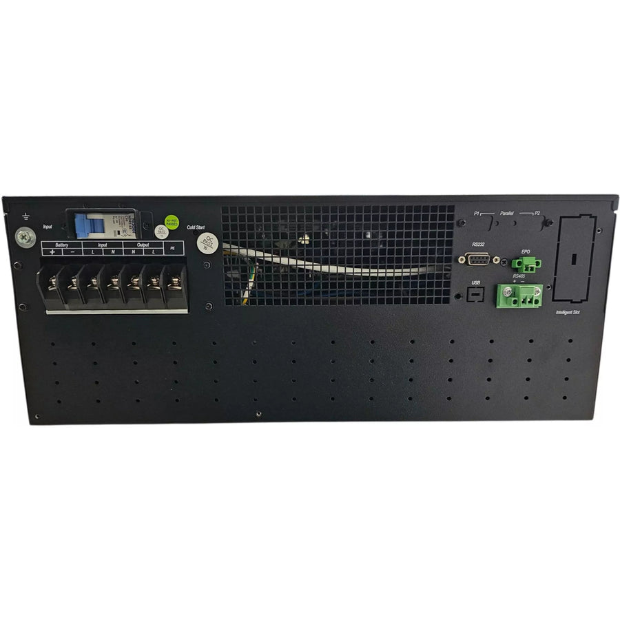 RackPower 6kVA/6kW Rack-Mounted Online UPS, 4RU, Single Phase 230V/50Hz. Includes16x 9Ah/12V Batteries.