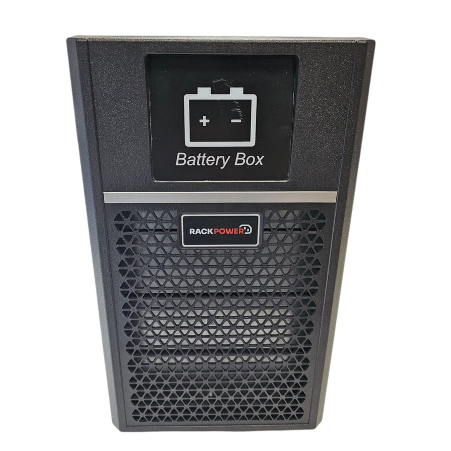 RackPower UCB12T-72 - UPS Tower battery cabinet; 72VDC, 12pcs 12v 9Ah batteries included, Suitable for 2kVA tower UPS