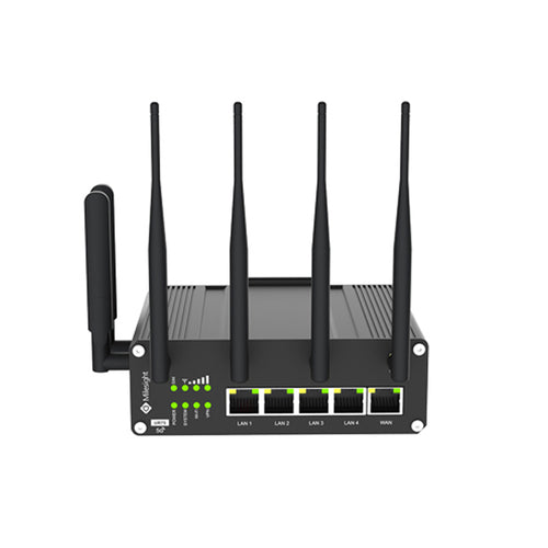 UR75-500GL-G-P-W - Milesight Networks UR75-500GL-G-P-W - Milesight UR75 4G/5G Cellular 5 port Gigabit PoE Router with RS232/RS485 and Digital input/Digital output IoT M2M Connectivity