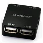 MB-USB-UPH110K - mbeat Super Mini 4-Port USB 2.0 Hub mit verstaubarem Kabeldesign