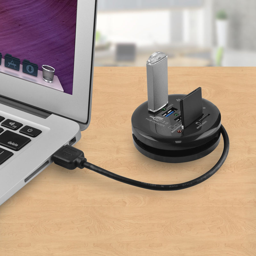 mbeat HCR518 Portable USB 3.0 Hub & Card Reader
