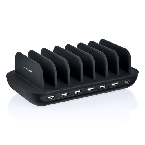 mbeat MB-CHGR-7U Gorilla Power 7 Port 60W USB & USB C Charging Station with Phone & Tablet Holders