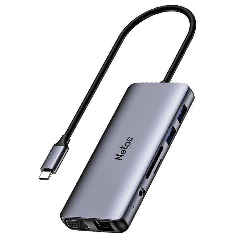 Netac WF15 11-in-1 type-C Expansion Hub HDMI RJ45 VGA 4xUSB SD