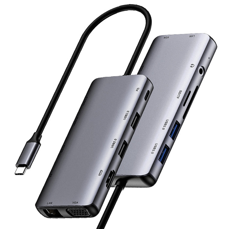 Netac WF15 11-in-1 type-C Expansion Hub HDMI RJ45 VGA 4xUSB SD
