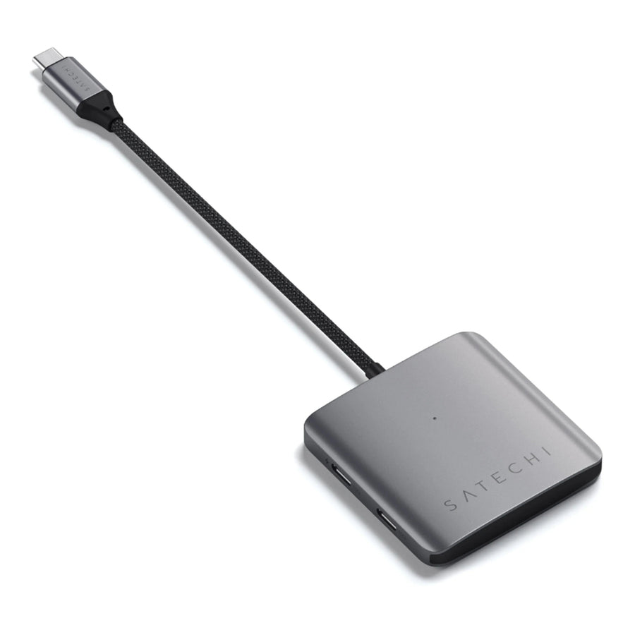 SATECHI Aluminum 4 Port USB-C Hub with 100w PD - Space Grey