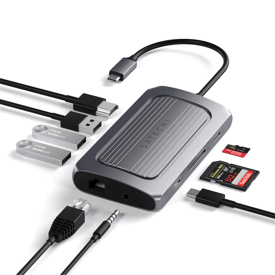 SATECHI USB 4 Multiport Adapter with 8K HDMI - Space Grey