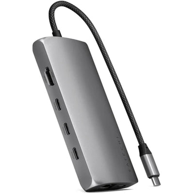 SATECHI USB-C Multiport Adapter 8K with Ethernet V3 - Space Grey