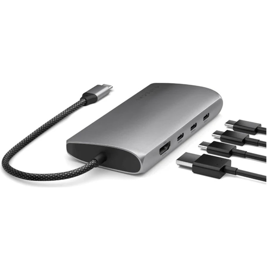 SATECHI USB-C Multiport Adapter 8K with Ethernet V3 - Space Grey