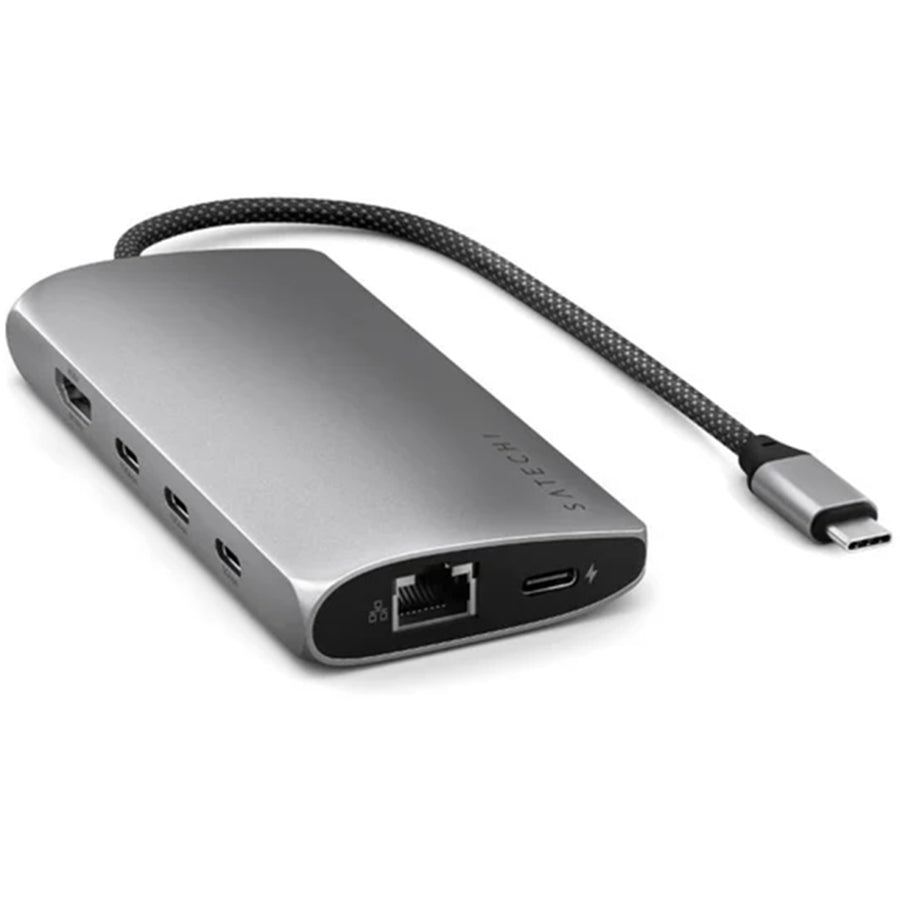 SATECHI USB-C Multiport Adapter 8K with Ethernet V3 - Space Grey