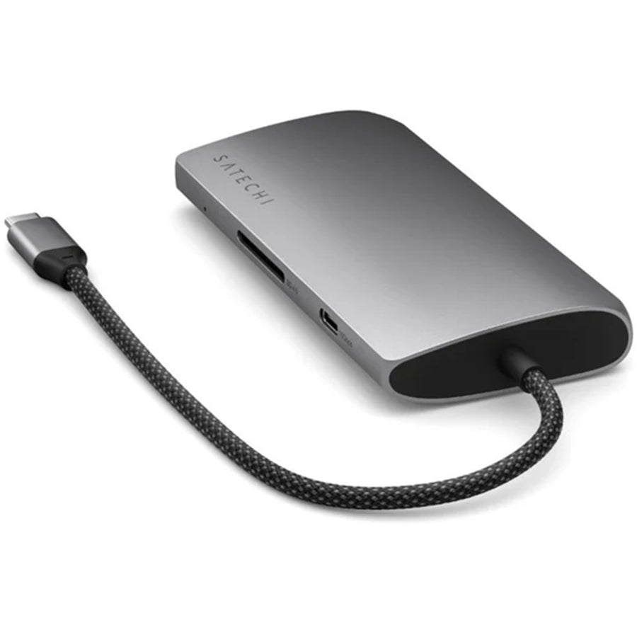 SATECHI USB-C Multiport Adapter 8K with Ethernet V3 - Space Grey