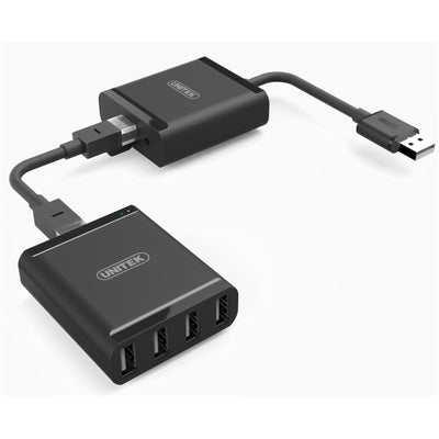 Unitek Y-2516 - 4-Port USB-A Extender Over Cat5e/6/7 Network Cable. Extend up to 60m. Easy Plug &