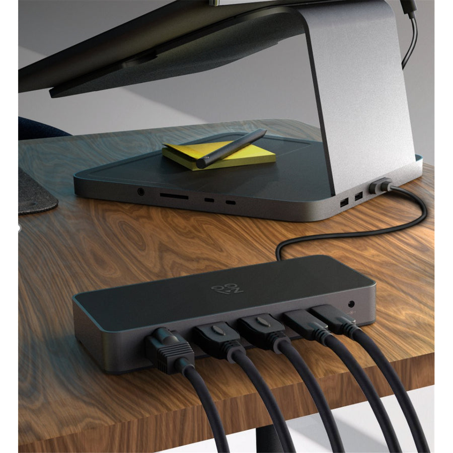 109816218 - ZAGG-Hub-Pro Dock-AUS Adapter-FG-GRY/BLK-INTL