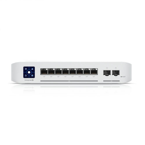 Ubiquiti USW-Enterprise-8-PoE - Switch Enterprise 8 PoE+ Managed Layer 3, PoE switch with (8) 2.5GbE, 802.3at PoE+ RJ45 ports and (2) 10G SFP+ ports