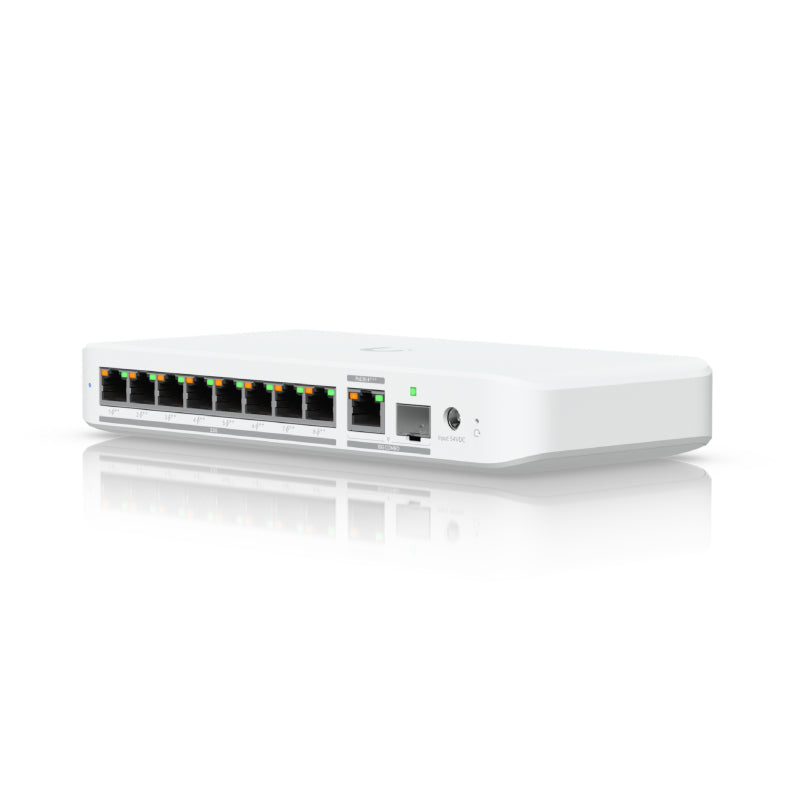 Ubiquiti USW-Flex-2.5G-8-PoE - UniFi Flex 2.5G 8-Port 2.5 GbE PoE++ Switch with 10 GbE RJ45/SFP+ Combo Uplink