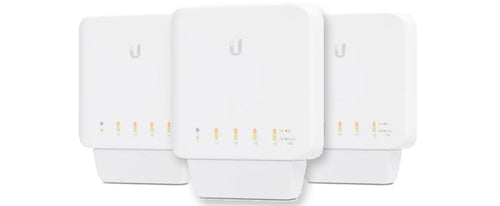 USW-Flex-3 - Ubiquiti UniFi Indoor/Outdoor 5 Port Gigabit Switch with PoE Support 3 Pack