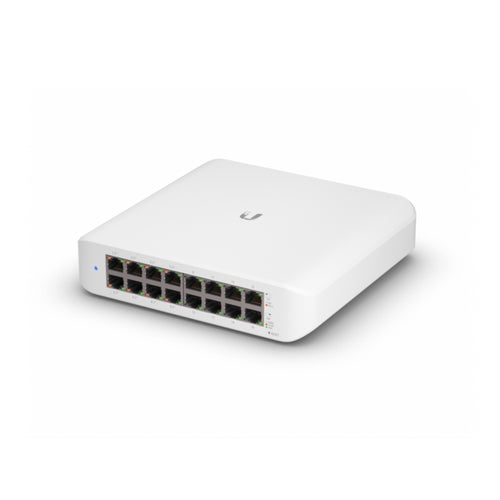 Ubiquiti USW-Lite-16-POE - UniFi Desktop 16 Port Gigabit Switch with 802.3af/at Power over Ethernet, 45W PoE Budget