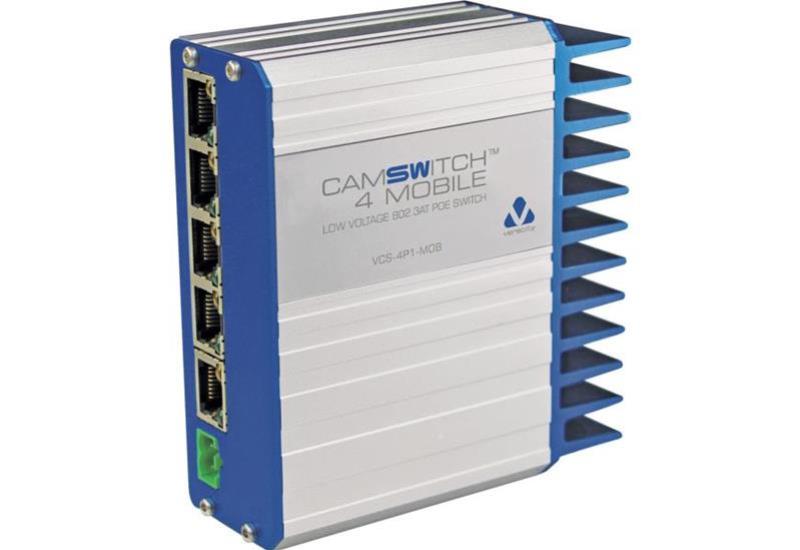 VCS-4P1-MOB - Veracity 4 Plus 1 Port CAMSWITCH Mobile Low-Voltage 802.3at PoE Switch