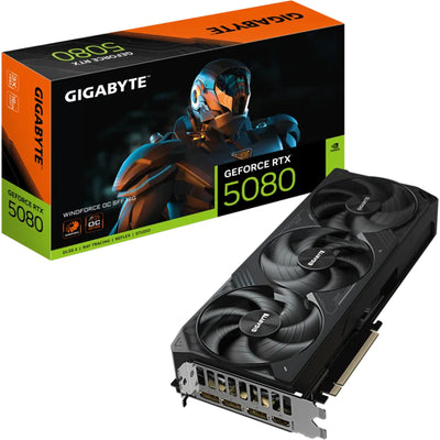 Gigabyte NVIDIA GeForce RTX 5080 WINDFORCE OC 16GB GDDR7 Graphics Card