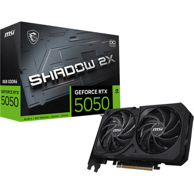 MSI NVIDIA GeForce RTX 5050 8G SHADOW 2X OC 8GB GDDR6 Graphics Card