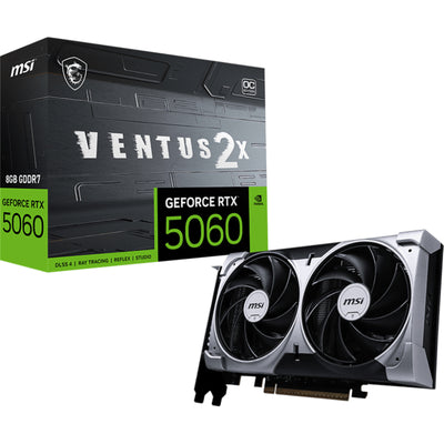 MSI NVIDIA GeForce RTX 5060 8G VENTUS 2X OC 8GB GDDR7 Graphics Card