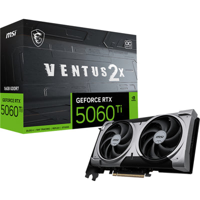 MSI NVIDIA GeForce RTX 5060 Ti 16G VENTUS 2X OC PLUS 16GB GDDR7 Graphics Card
