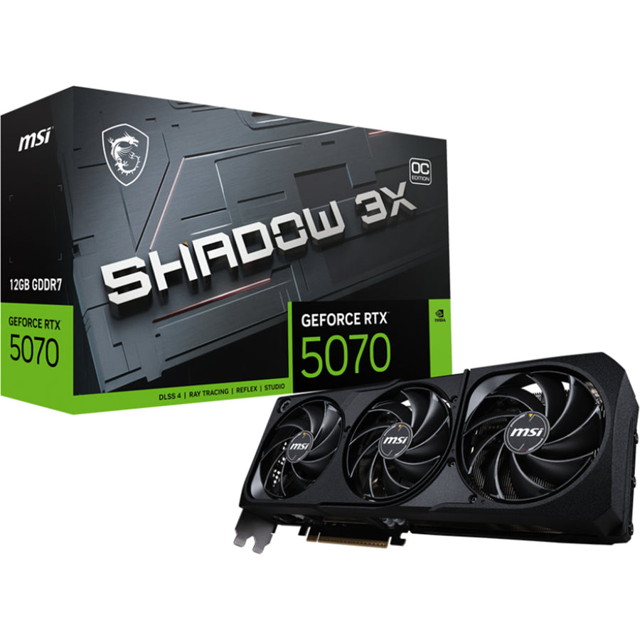 MSI NVIDIA GeForce RTX 5070 SHADOW 3X OC 12GB GDDR7 Graphics Card