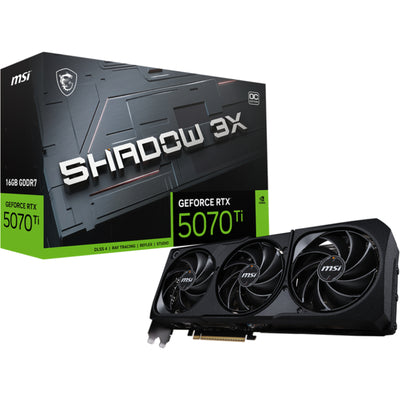 MSI NVIDIA GeForce RTX 5070 Ti SHADOW 3X OC 16GB GDDR7 Graphics Card