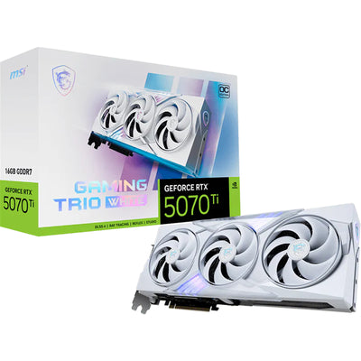 MSI NVIDIA GeForce RTX 5070 Ti 16G GAMING TRIO OC 16GB GDDR7 WHITE Graphics Card