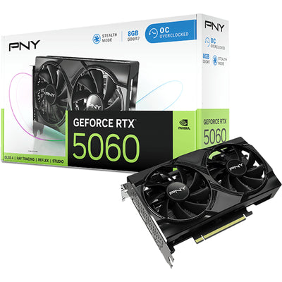 PNY NVIDIA GeForce RTX 5060 8GB GDDR7 OC Dual Fan Graphics Card