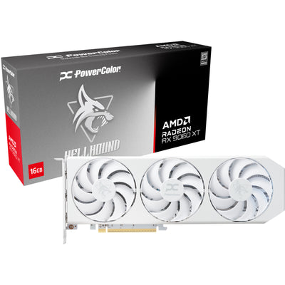 Powercolor Hellhound Spectral AMD Radeon RX 9060 XT White 16GB GDDR6 Graphics Card