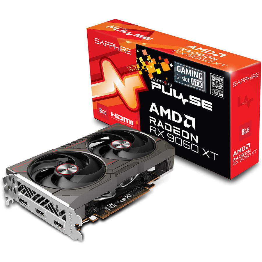 Sapphire PULSE AMD Radeon RX 9060 XT Gaming 8GB GDDR6 Graphics Card