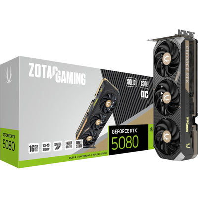 Zotac GAMING NVIDIA GeForce RTX 5080 SOLID Core OC 16GB GDDR7 Graphics Card