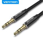 VEN-BAWBJ - Vention Cotton Braided 3.5mm Male to Male Audio Cable 5M Black Aluminum Alloy Type