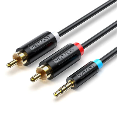 Vention 3.5MM Male to 2-Male RCA Adapter Cable 2M Black