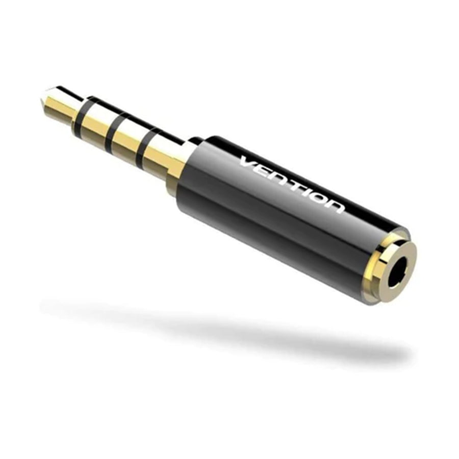 Vention 3.5mm Male to 2.5mm Female Audio Adapter Black Metal Type