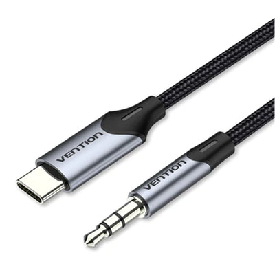 Vention USB-C Male to 3.5MM Male Cable 1M Gray Aluminum Alloy Type
