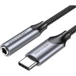 VEN-BGMHF - Vention USB-C Male to 3.5MM Earphone Jack With DAC Adapter 1M Gray Aluminum Alloy Type