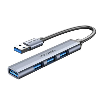 Vention   4-in-1 USB 3.0 Mini Hub - Gray Metal Type