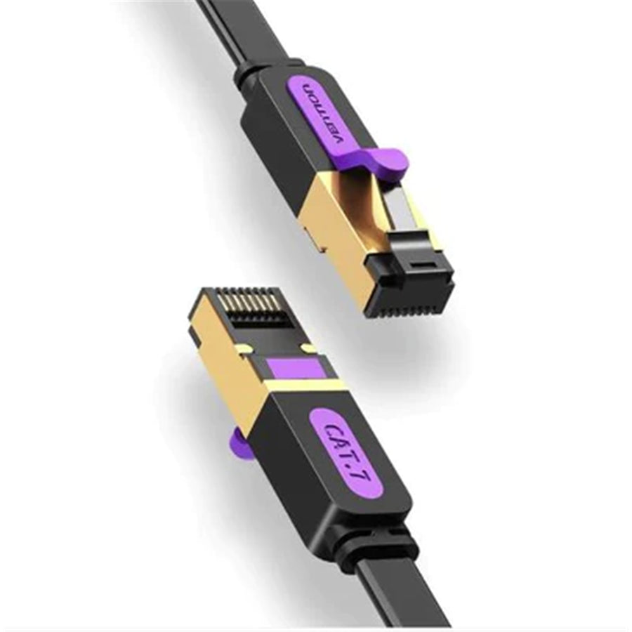Vention Flat Cat.7 Patch Cable 1M Black